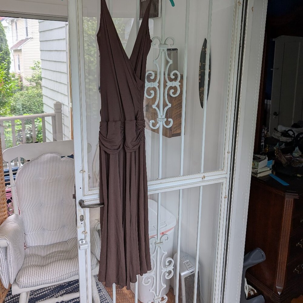 BCBGMaxAzria strappy brown dress, XS